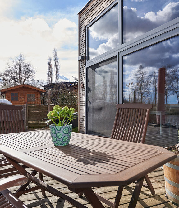 Musterhaus Sicht Terrasse